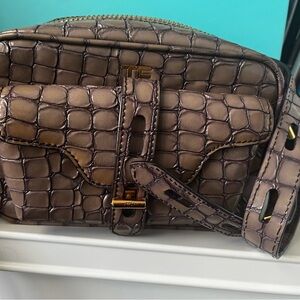 Tom Ford crocodile Embossed Leather Shoulder Bag